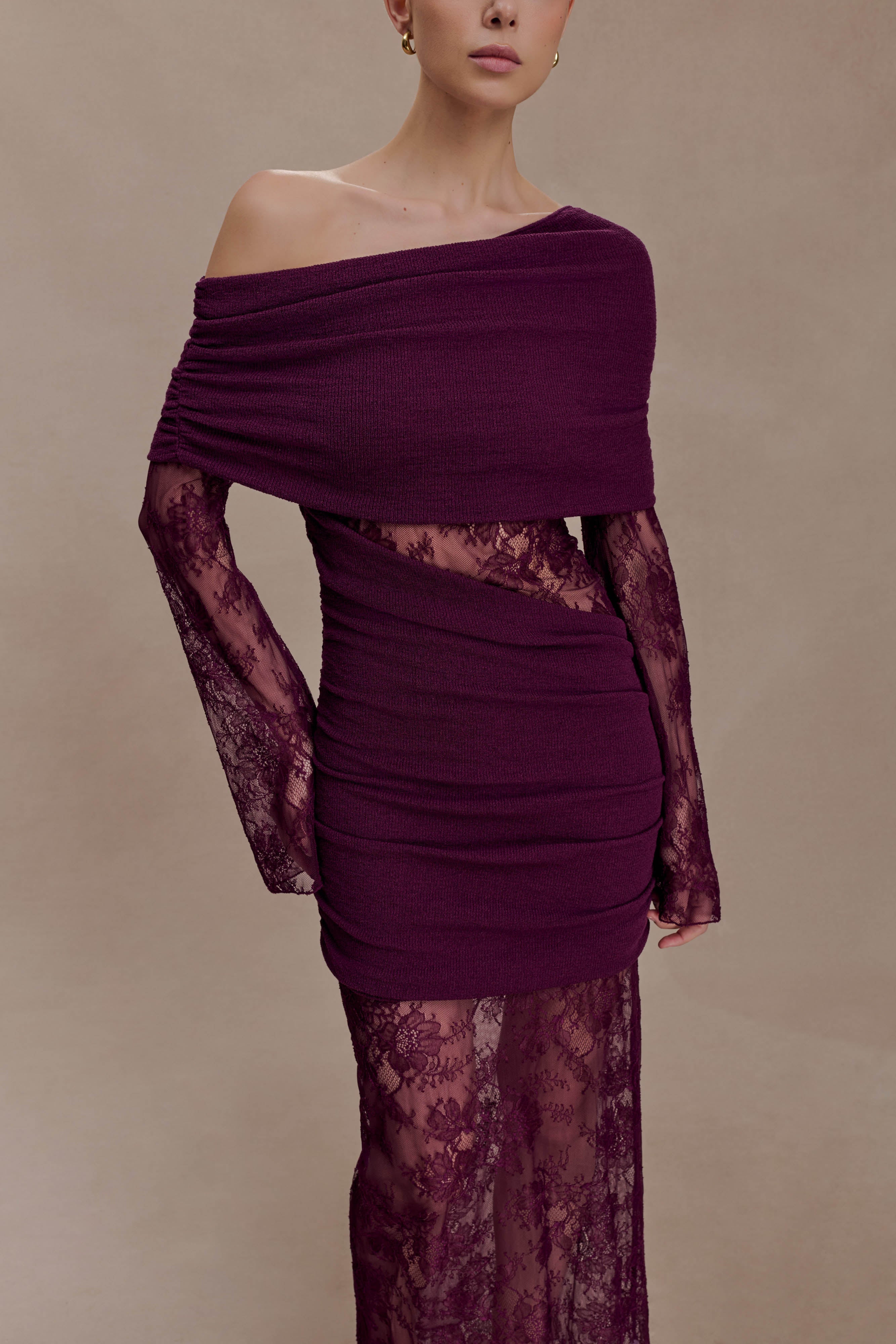 Luxie Lace Knit Maxi Dress