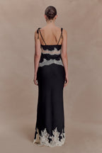 Nina Satin And Lace Camisole in Black/Ivory – Chic&Drifts