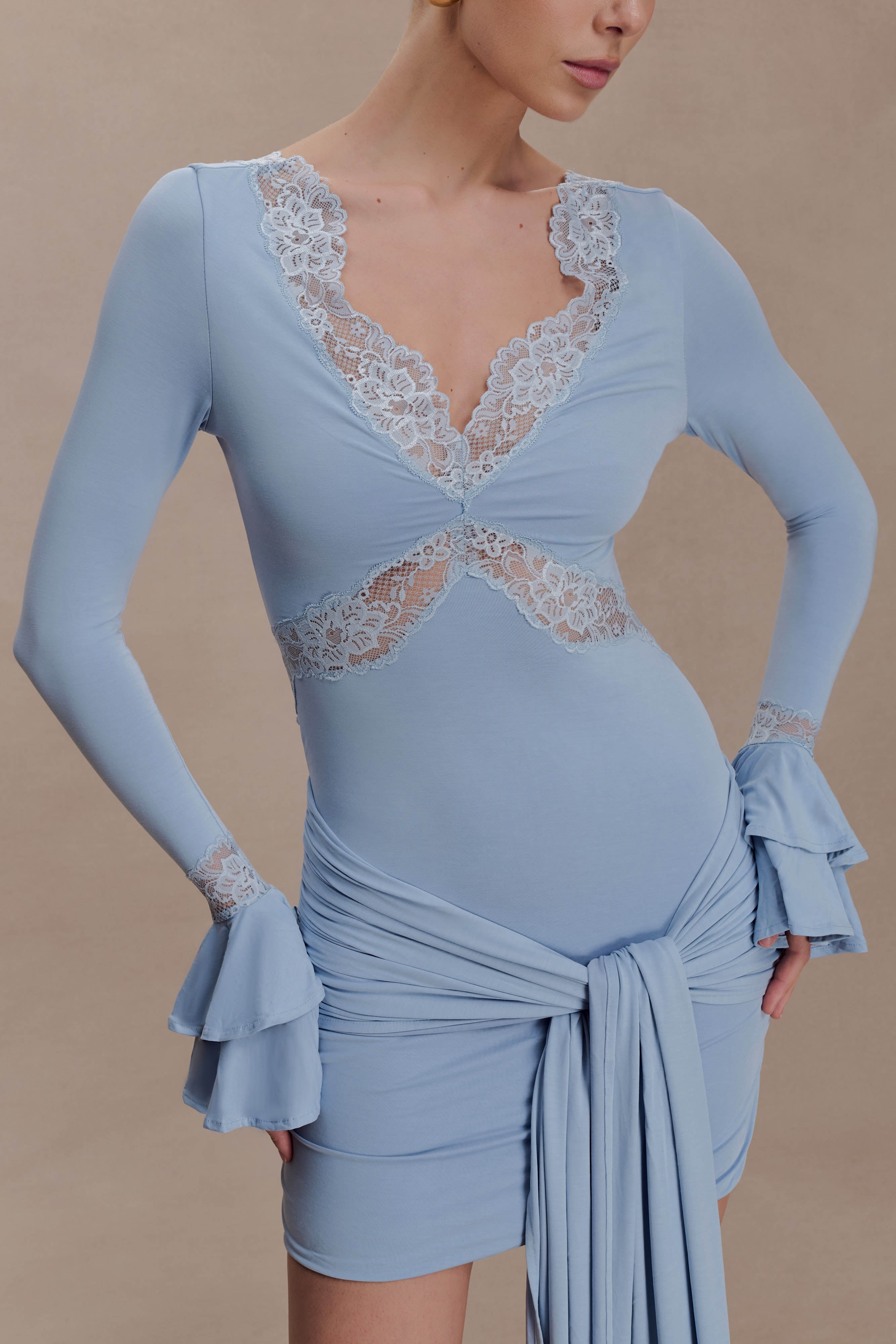 Electra Slinky Lace Mini Dress