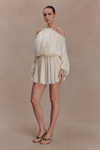 Minna Halter Mini Dress in Opal White – Chic&Drifts