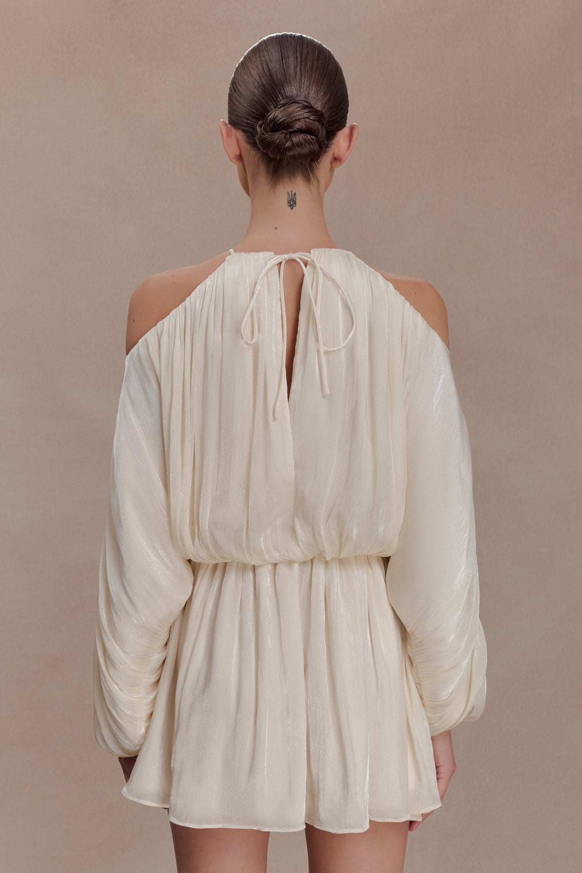 Minna Halter Mini Dress in Opal White – Chic&Drifts