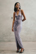 Alessandra Slinky Ruffle Maxi Dress