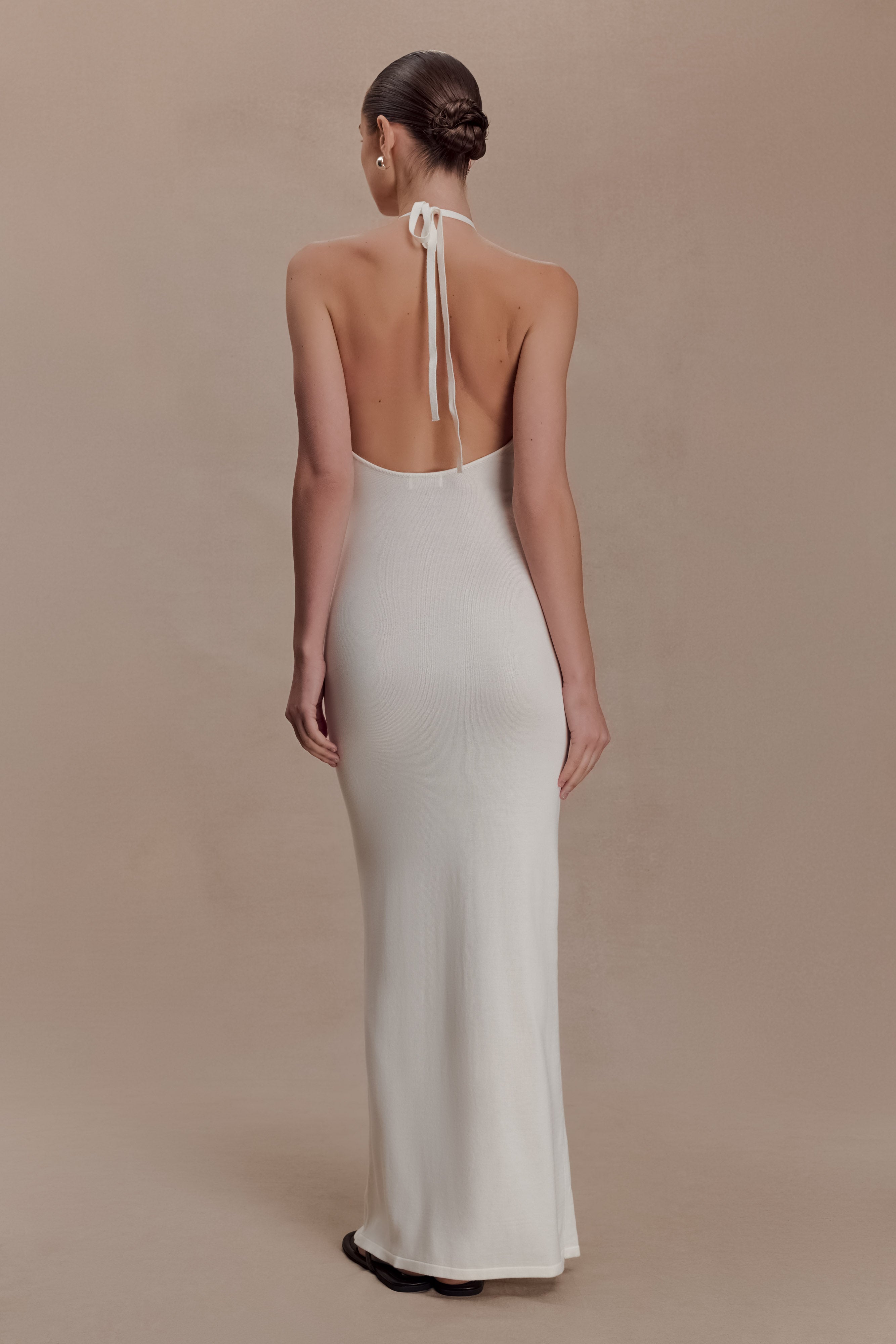 Brock Knit Halter Maxi Dress