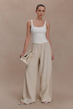 Gabby Straight Leg Linen Trousers in Natural – Chic&Drifts