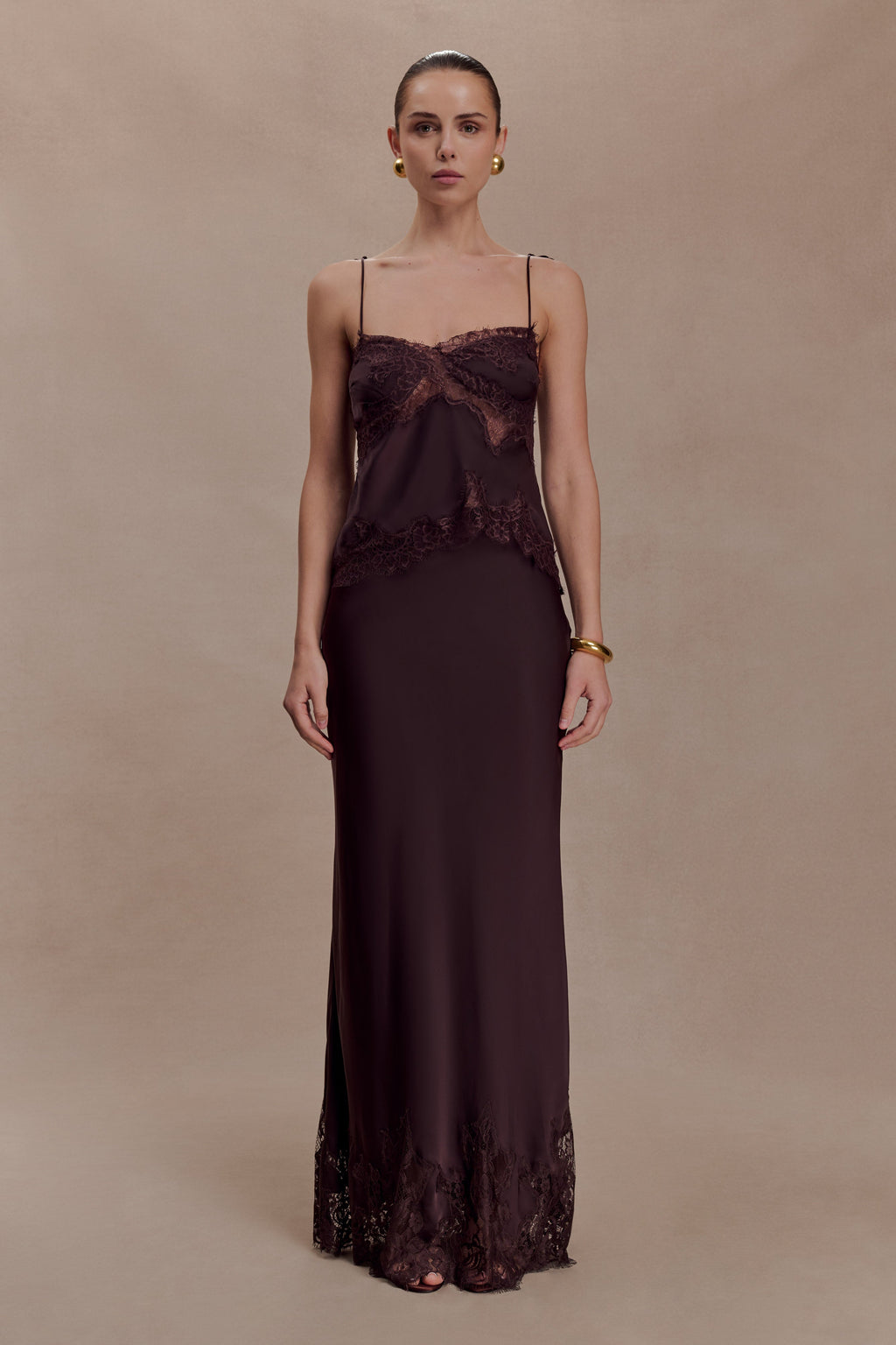 Nina Satin And Lace Camisole in Black/Ivory – Chic&Drifts
