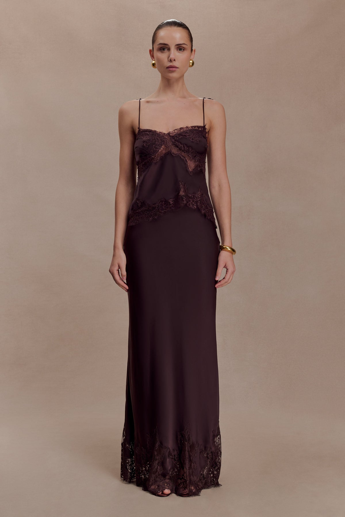 Nina Satin And Lace Camisole in Black/Ivory – Chic&Drifts