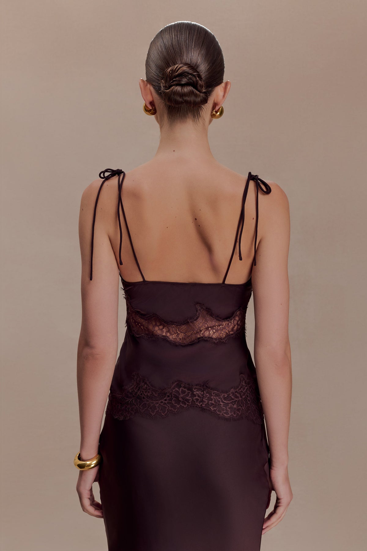 Nina Satin And Lace Camisole in Black/Ivory – Chic&Drifts