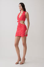 Jaylene Floral Crochet Mini Dress