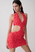 Jaylene Floral Crochet Mini Dress
