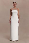 Sloane Strapless Maxi Dress With Pearls