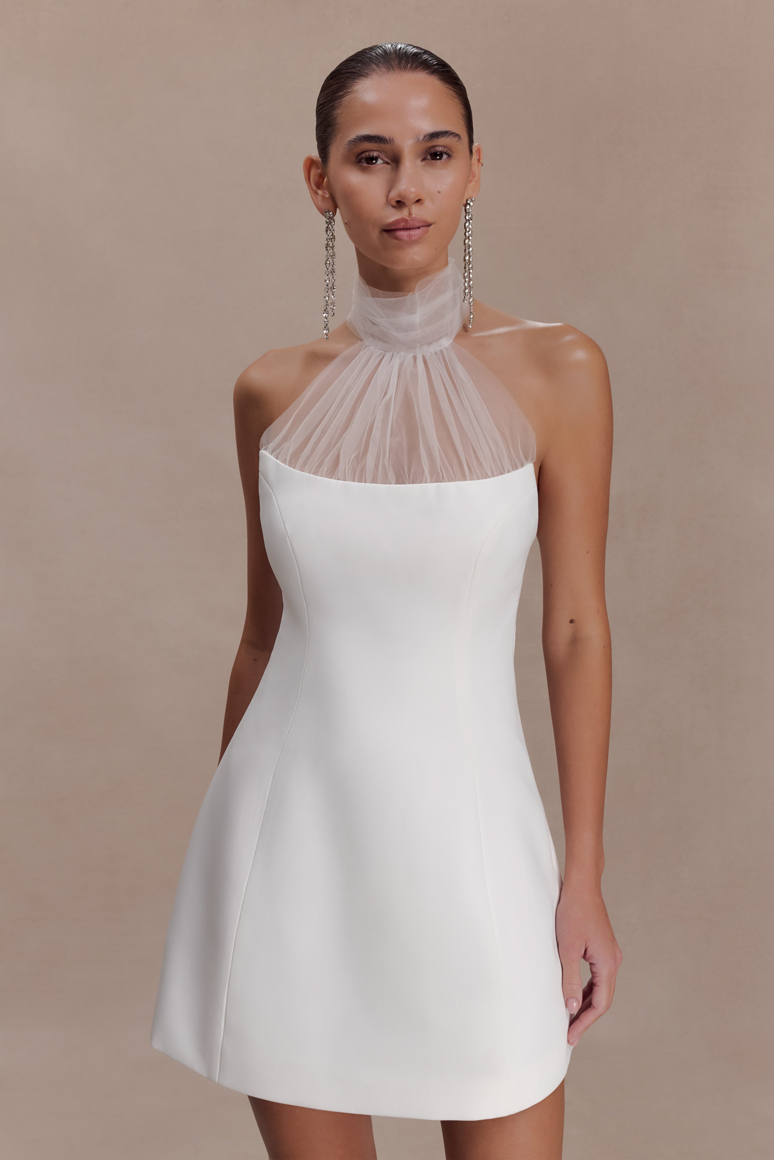 Riley Halter Suiting Mini Dress