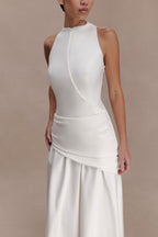 Emily Wrapped Waist Midi Dress in Sky Blue – Chic&Drifts