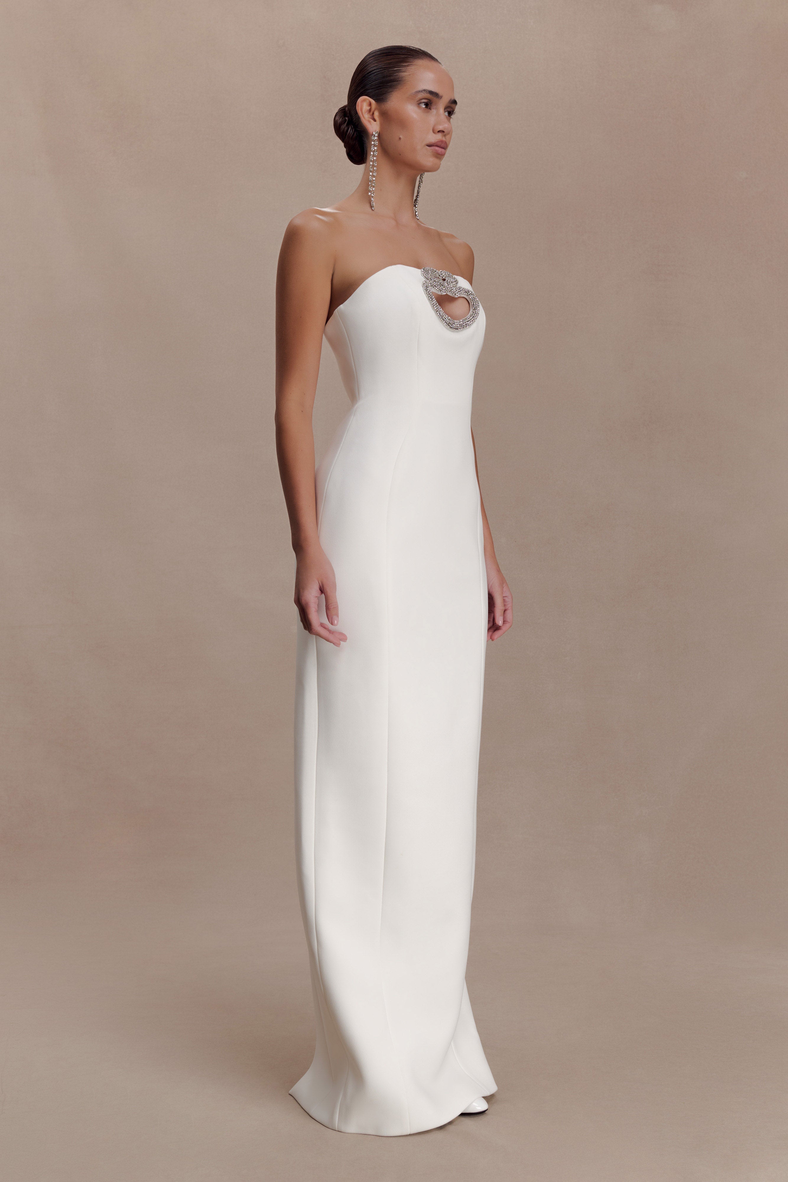 Hilda Embellished Strapless Maxi Dress