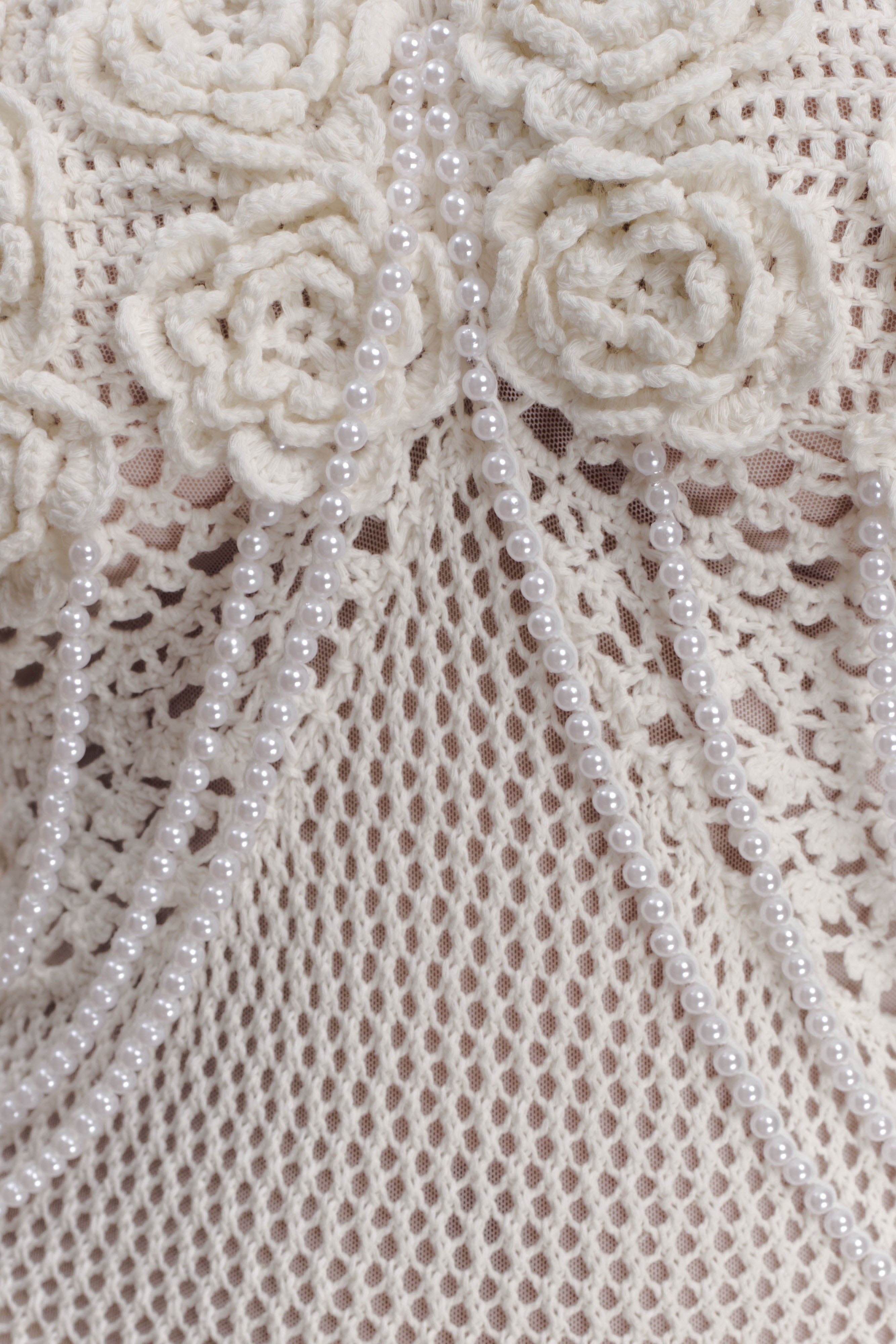 Samantha Crochet Midi Dress With Flowers