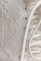 Camille Beaded Satin And Lace Corset Top in Ivory – Chic&Drifts