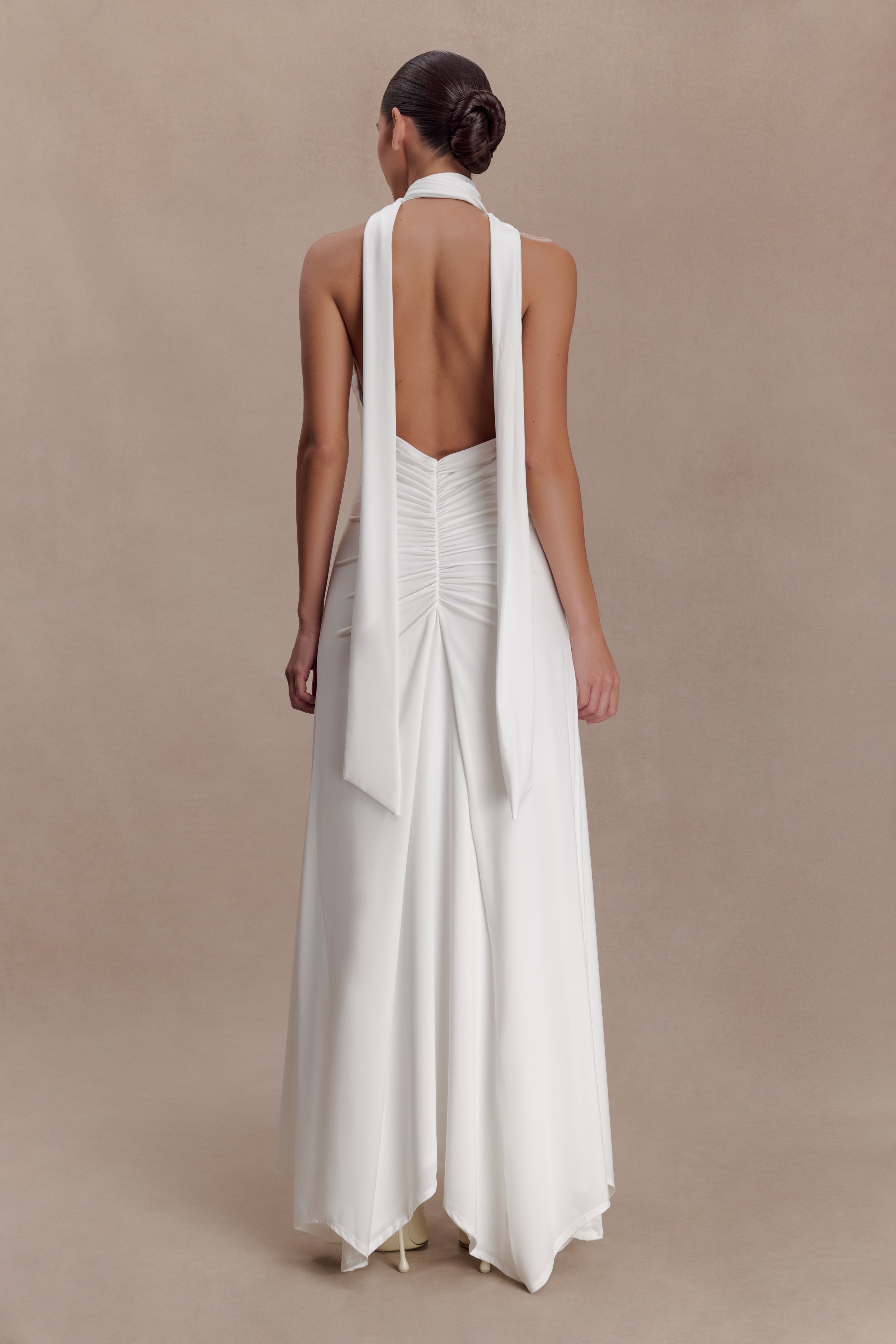 Juliet Slinky Maxi Dress With Scarf