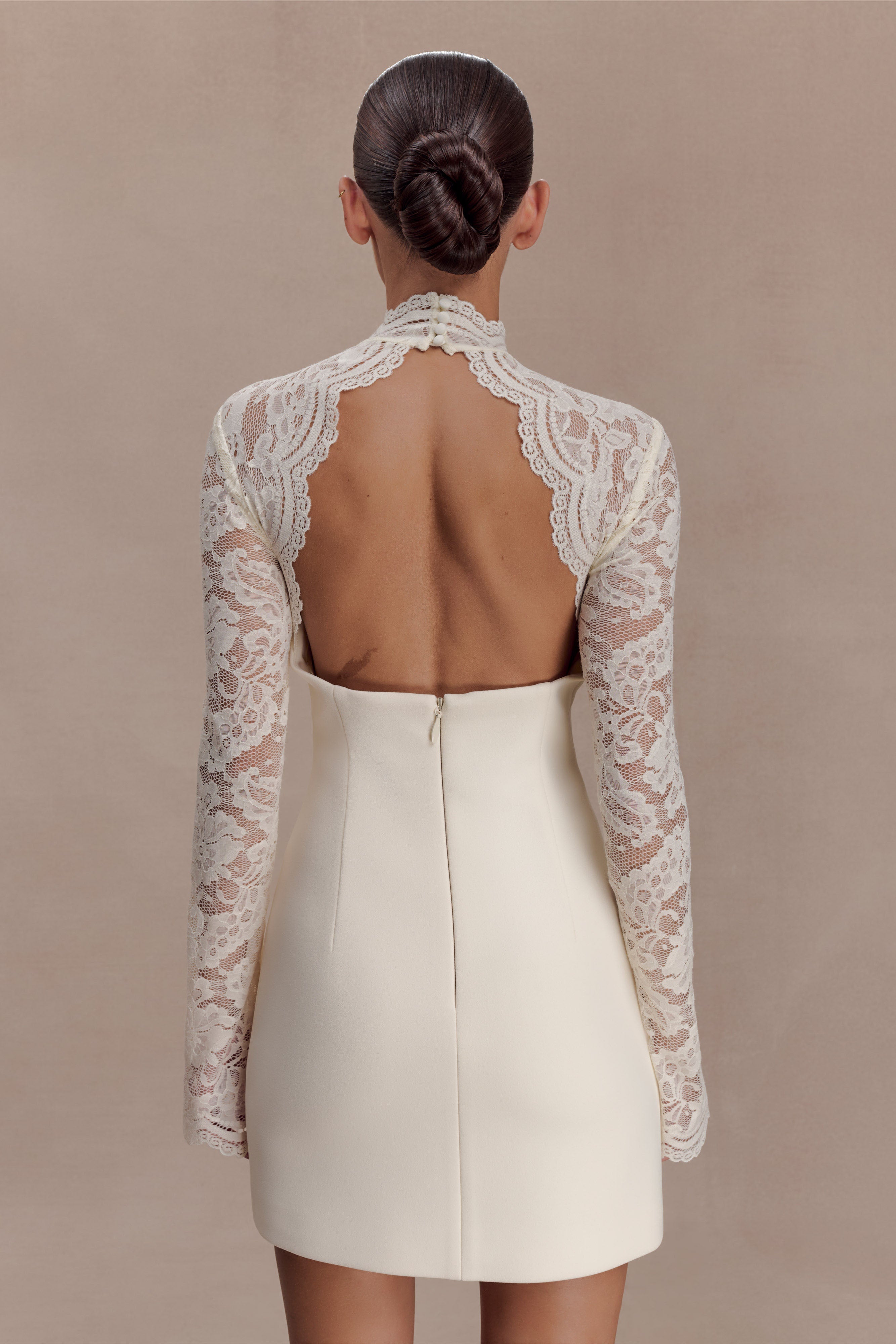 Aurelie Long Sleeve Lace Mini Dress