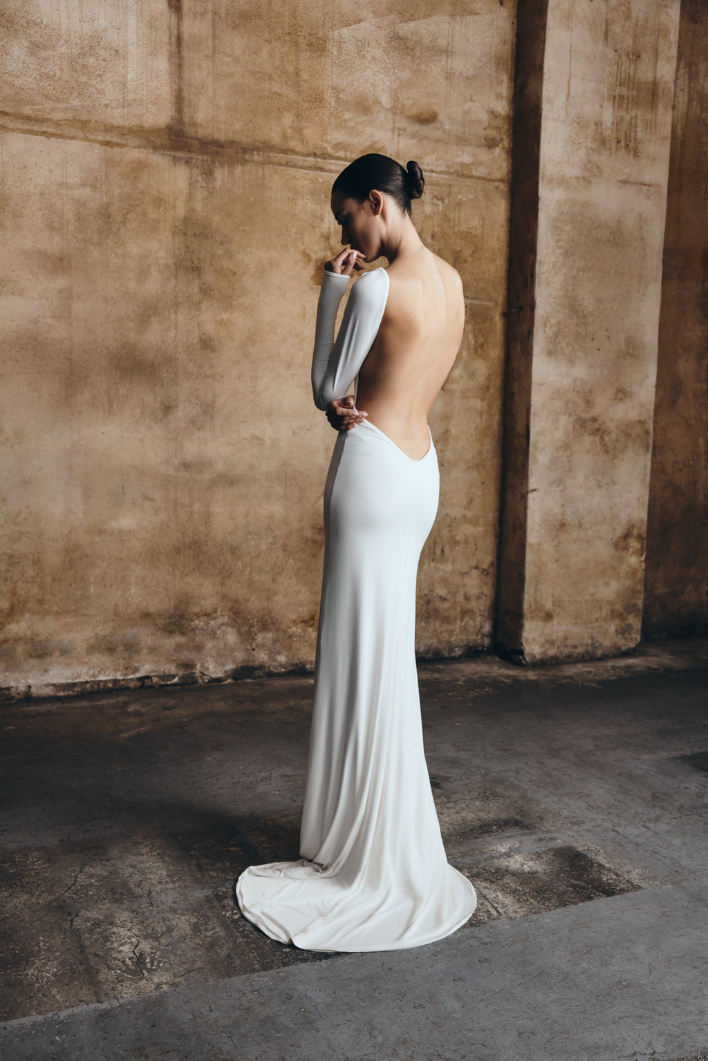 Marlene Slinky Low Back Maxi Dress