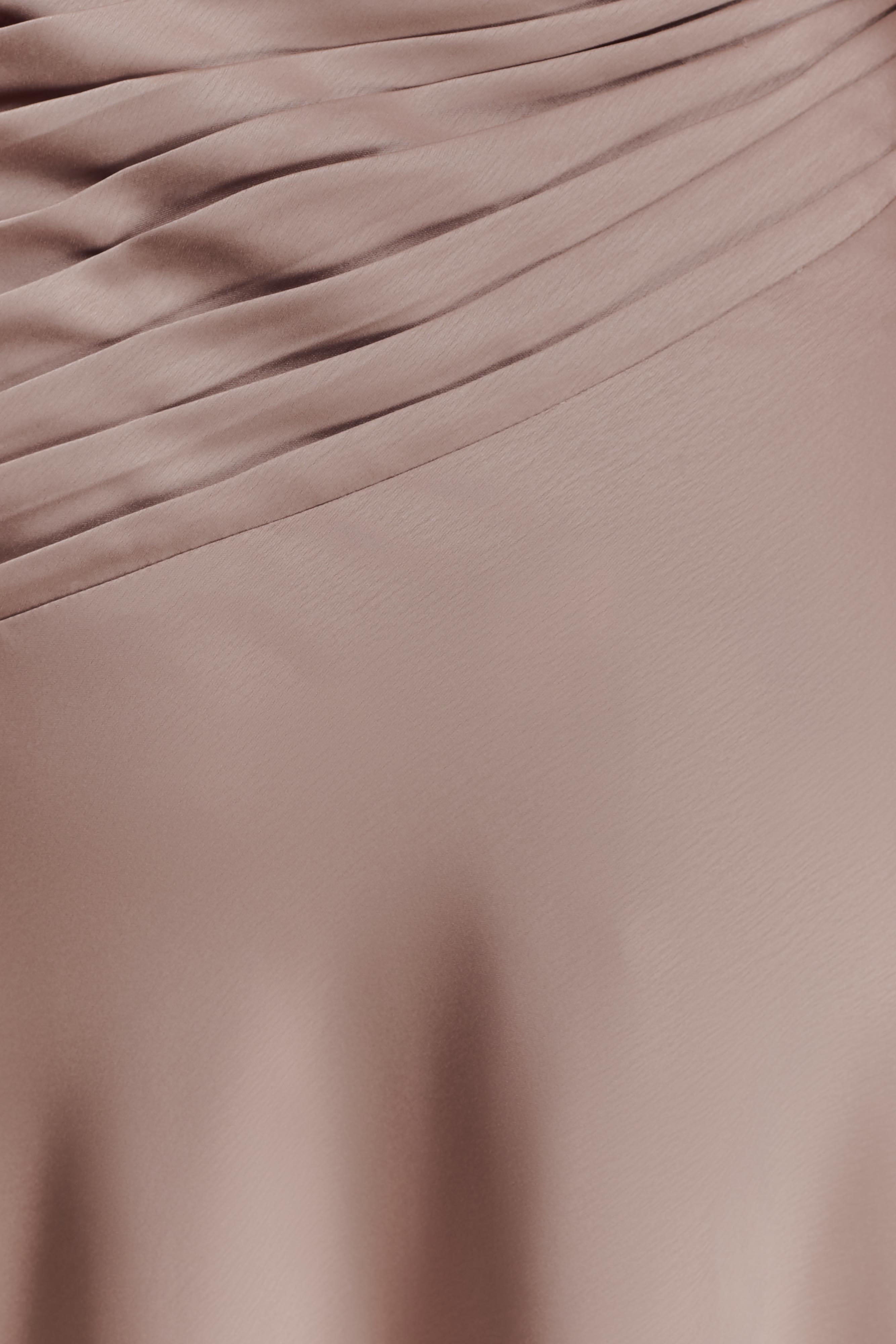 Lyla Asymmetrical Satin Maxi Dress