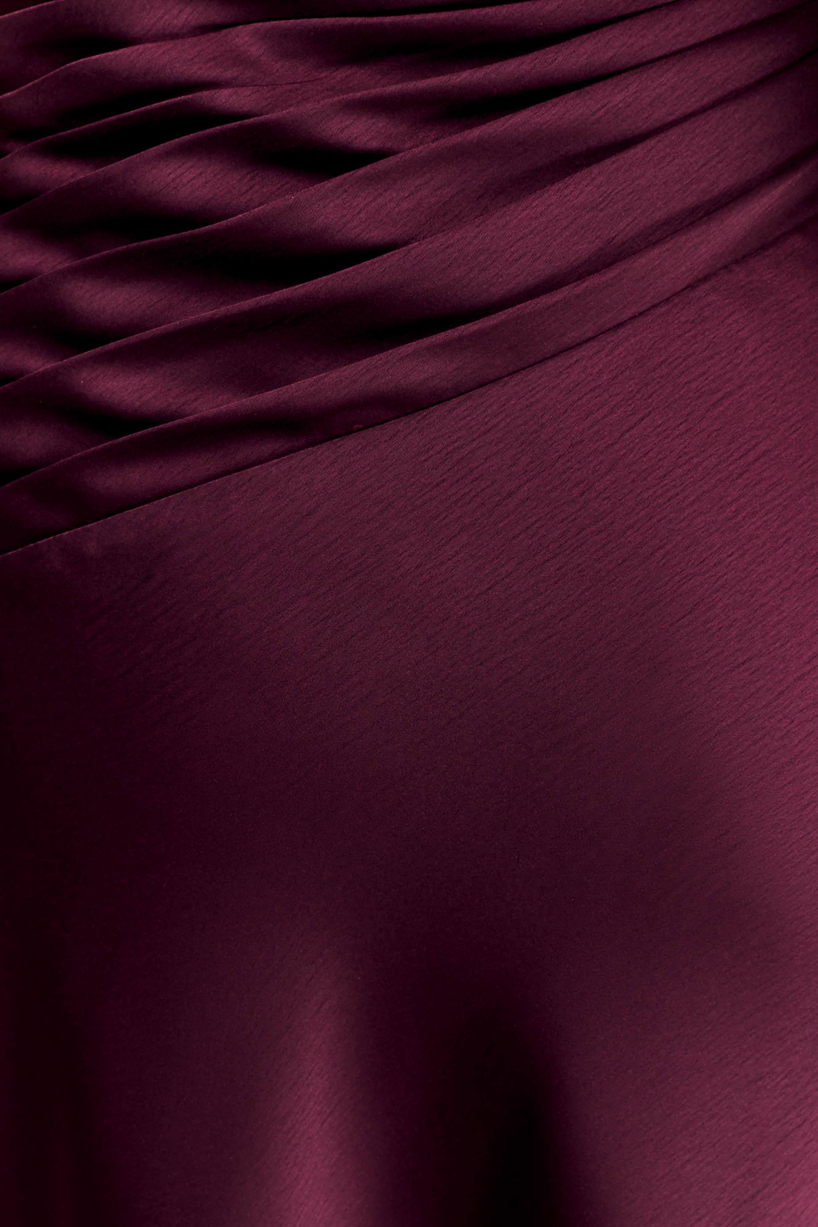Lyla Asymmetrical Satin Maxi Dress