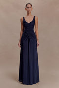 Perrie Slinky Ruched Maxi Dress