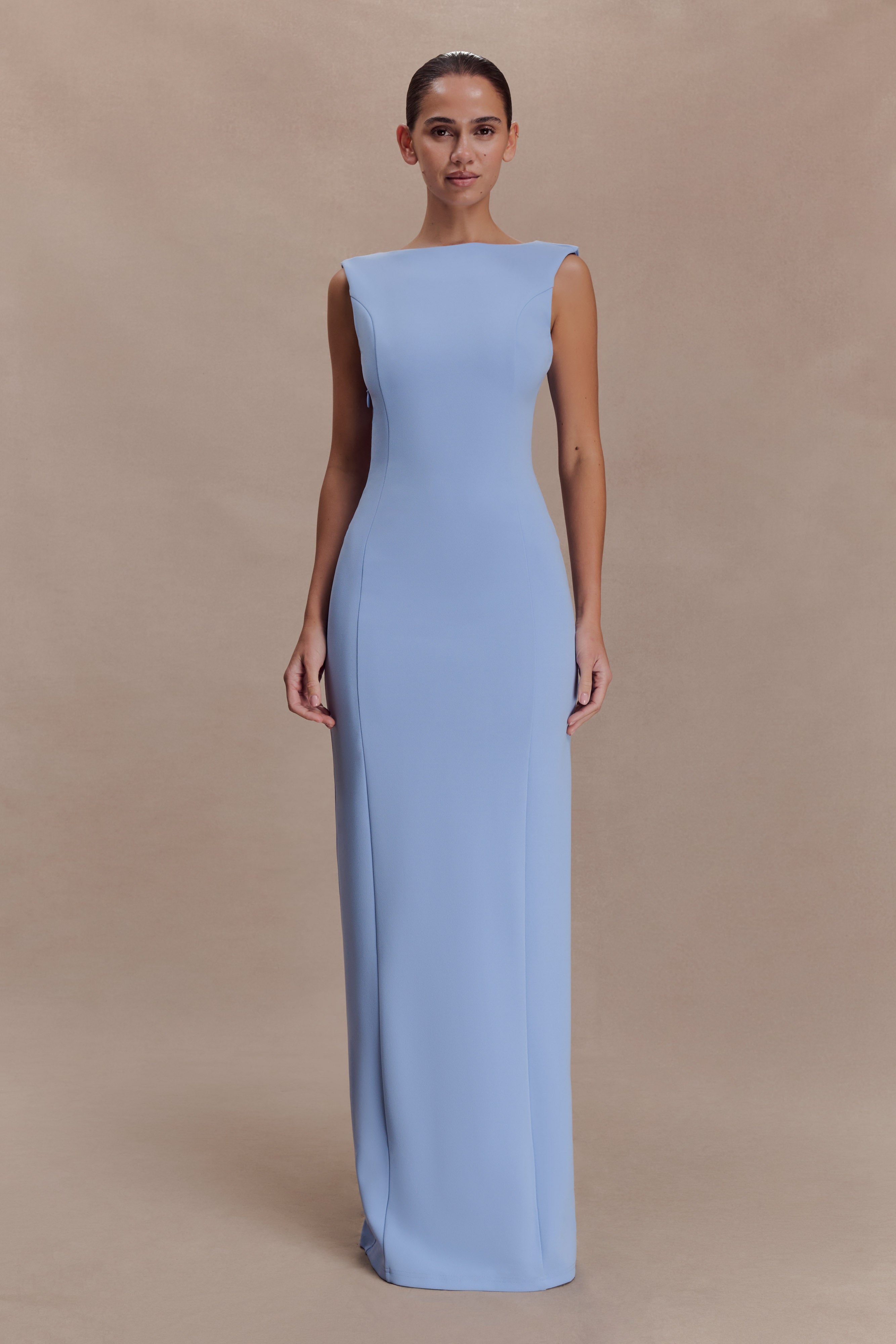 Galilea Crepe Draped Maxi Dress