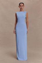 Galilea Crepe Draped Maxi Dress