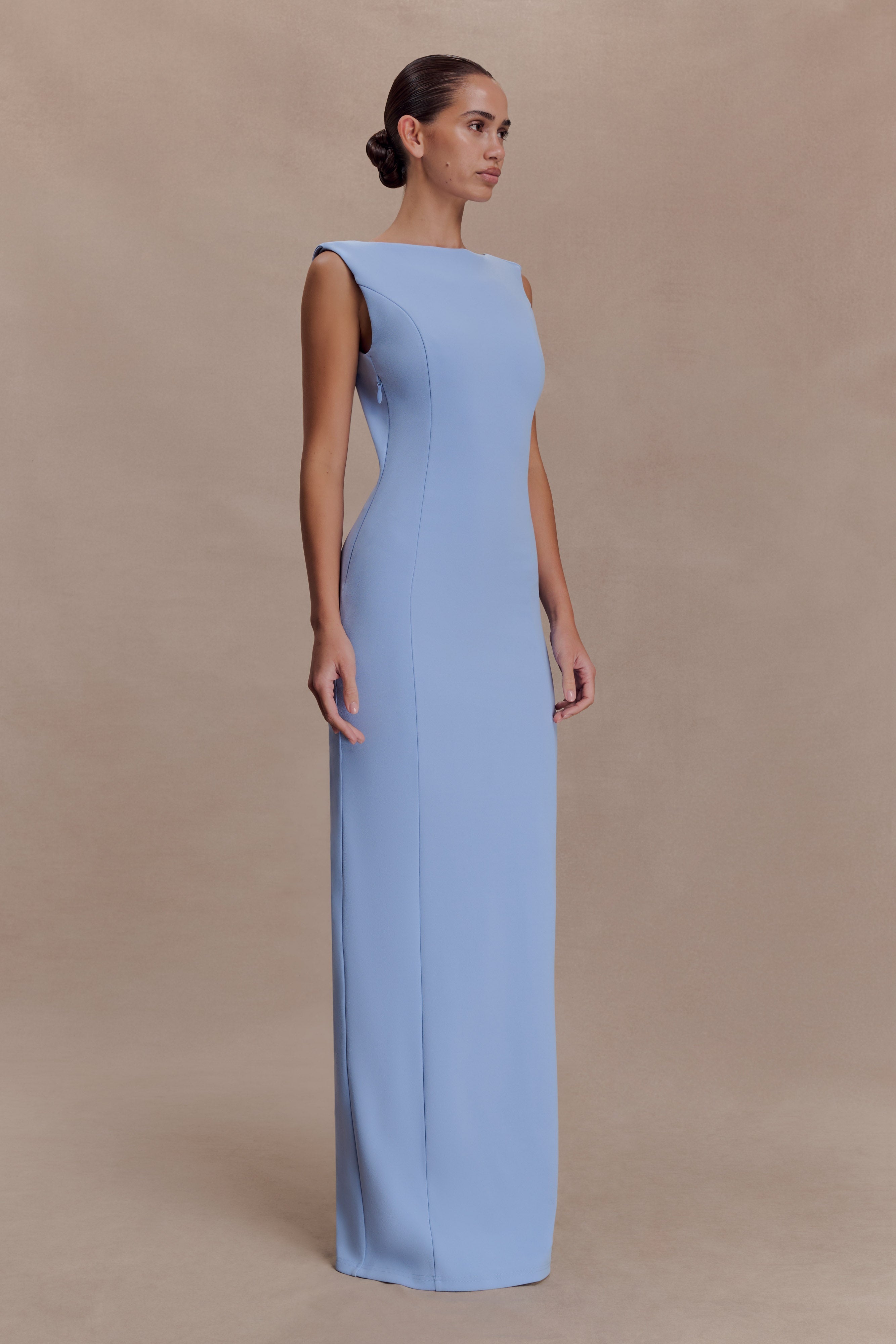 Galilea Crepe Draped Maxi Dress