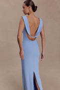 Galilea Crepe Draped Maxi Dress