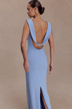 Galilea Crepe Draped Maxi Dress