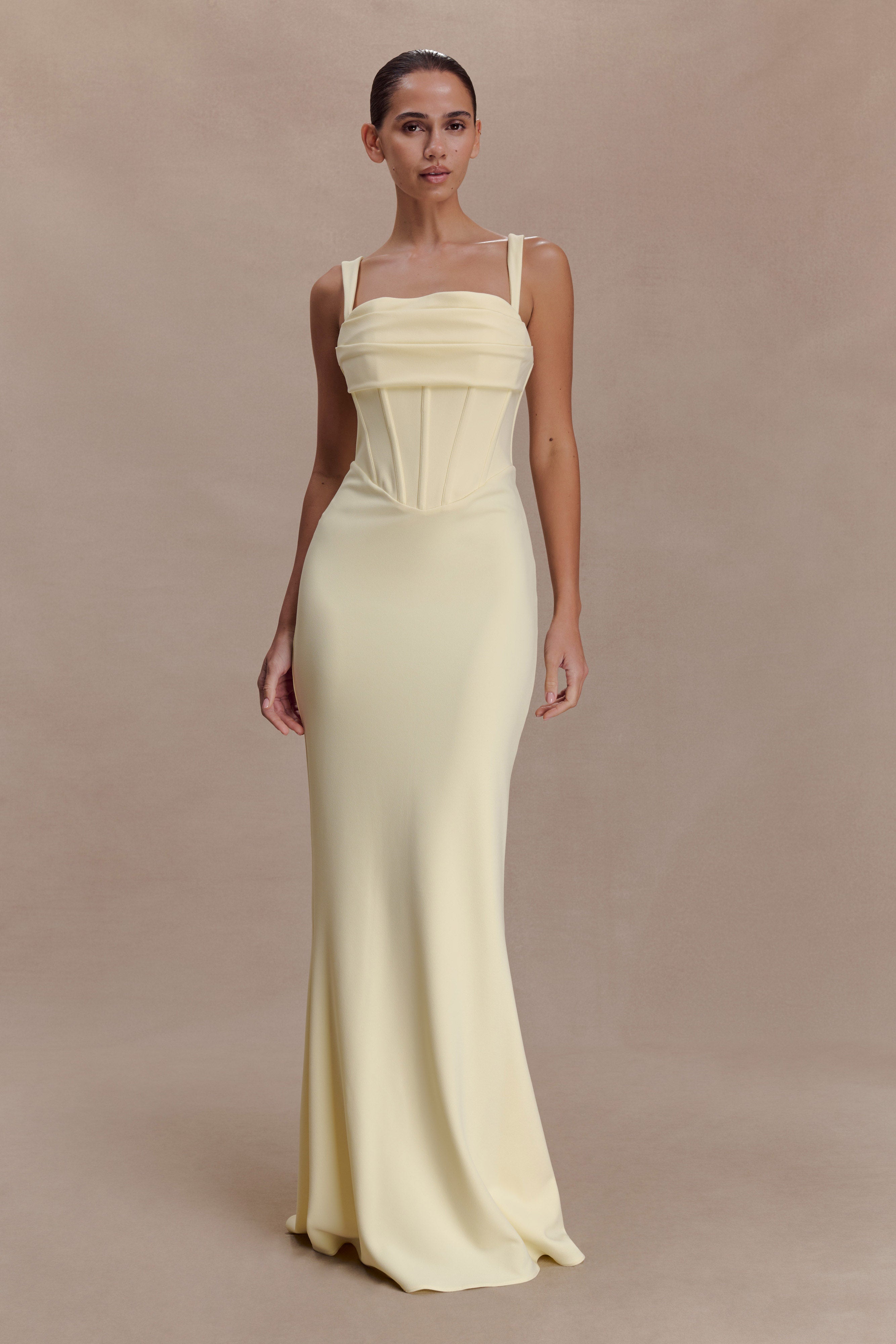 Luella Crepe Corset Maxi Dress