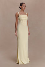 Luella Crepe Corset Maxi Dress in Cornflower Blue – Chic&Drifts