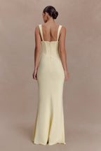 Luella Crepe Corset Maxi Dress in Cornflower Blue – Chic&Drifts