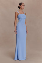 Luella Crepe Corset Maxi Dress in Cornflower Blue – Chic&Drifts