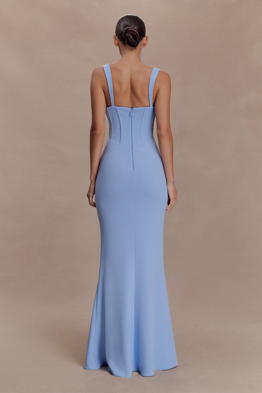Luella Crepe Corset Maxi Dress in Cornflower Blue – Chic&Drifts