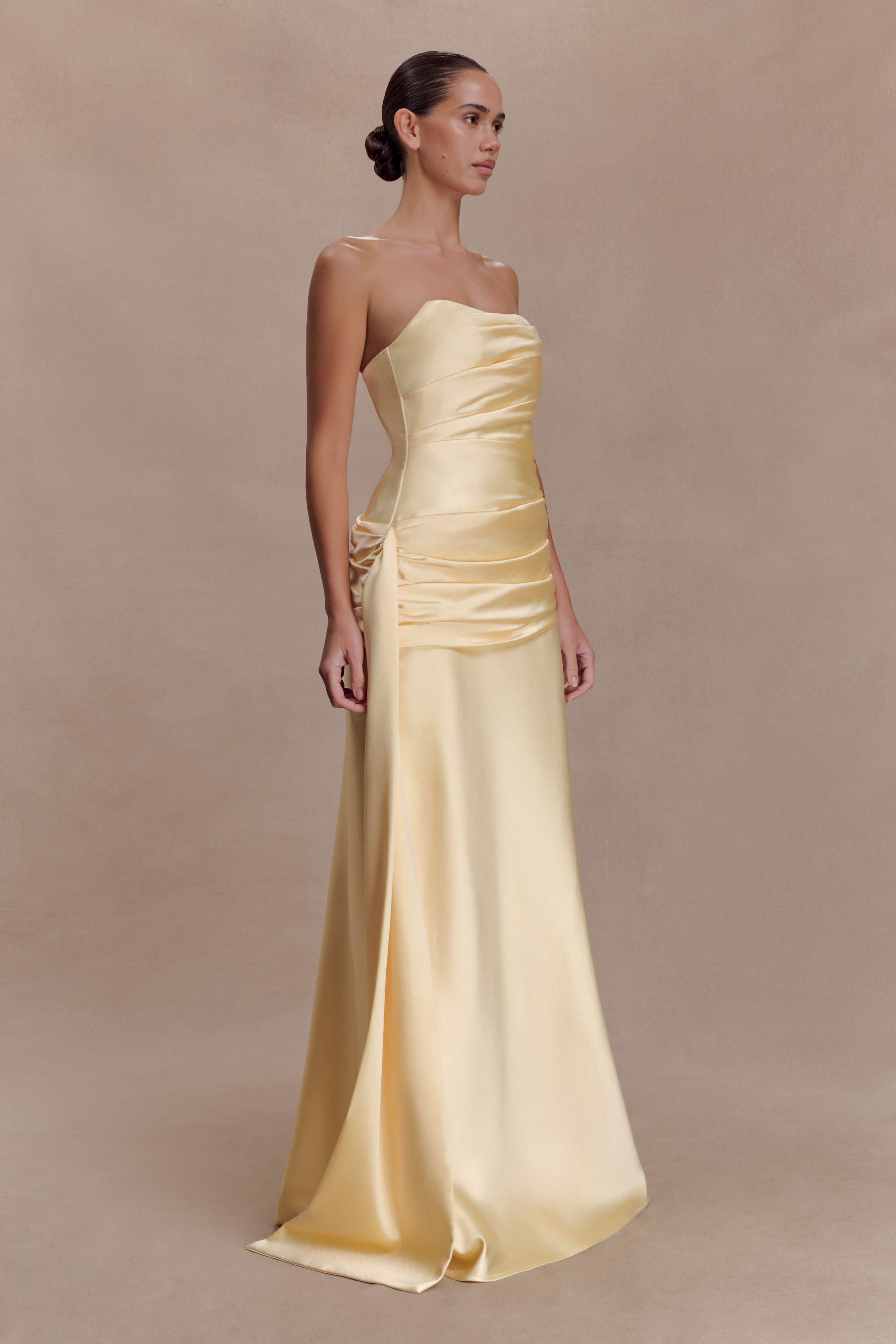 Sarah Strapless Maxi Dress With Waist Tie