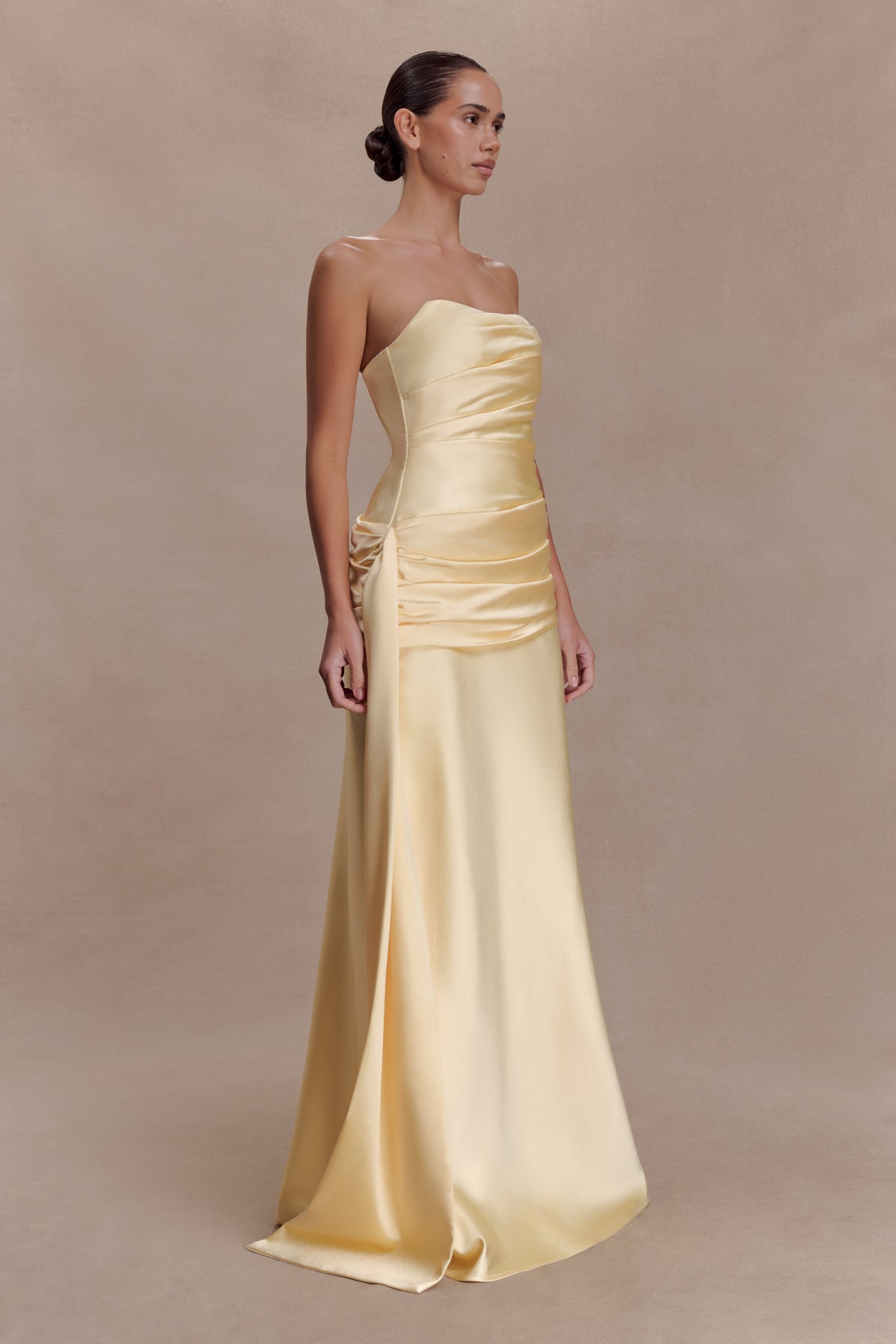 Sarah Strapless Maxi Dress With Waist Tie in Ice Blue – Chic&Drifts