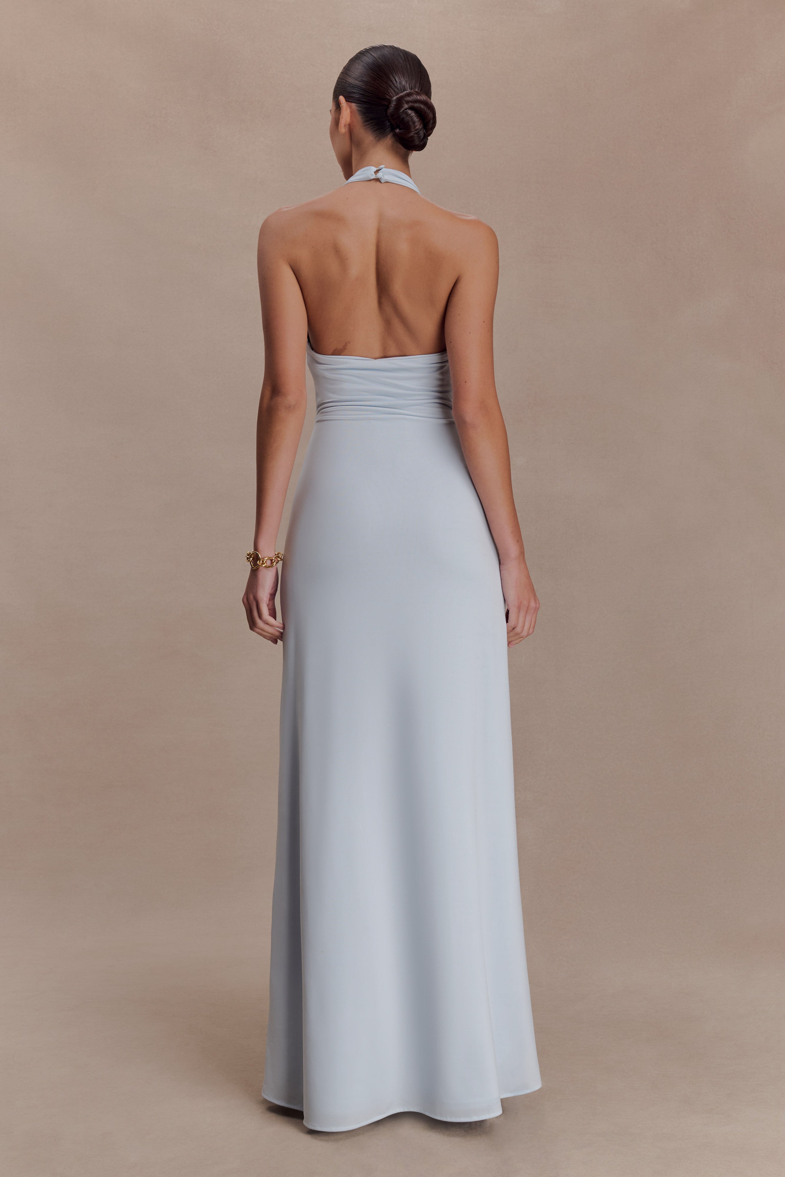 Veda Slinky Halter Maxi Dress