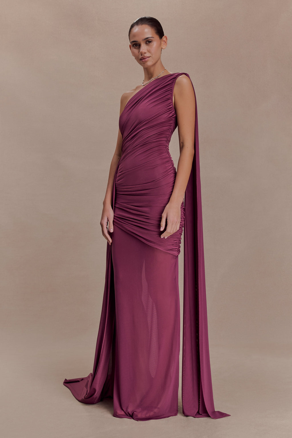 Asher Slinky One Shoulder Maxi Dress