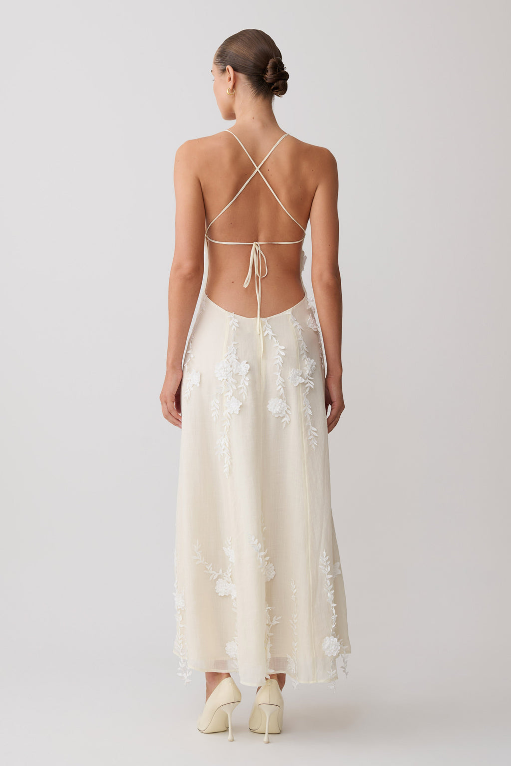 Odette Floral Lace Midi Dress