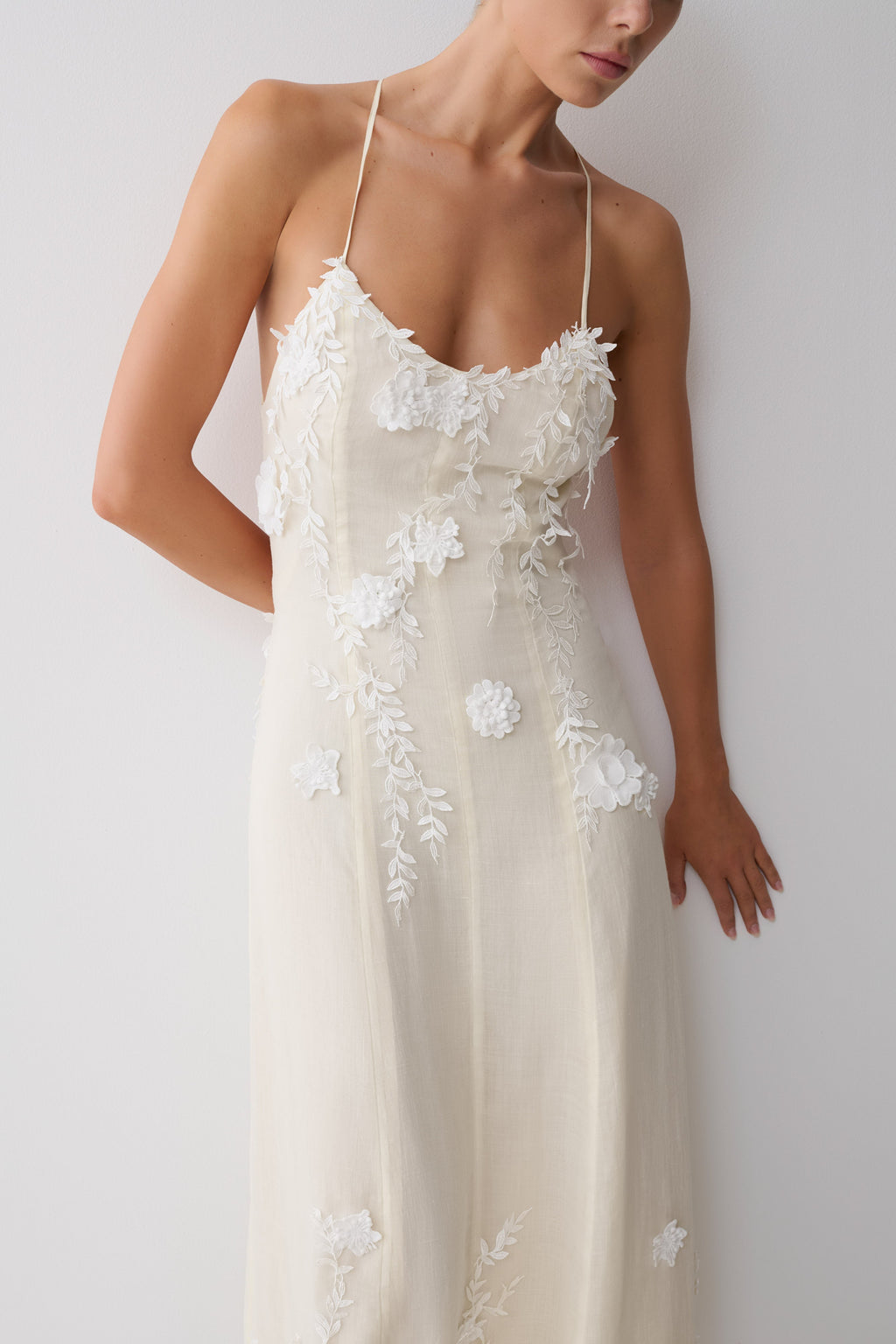 Odette Floral Lace Midi Dress