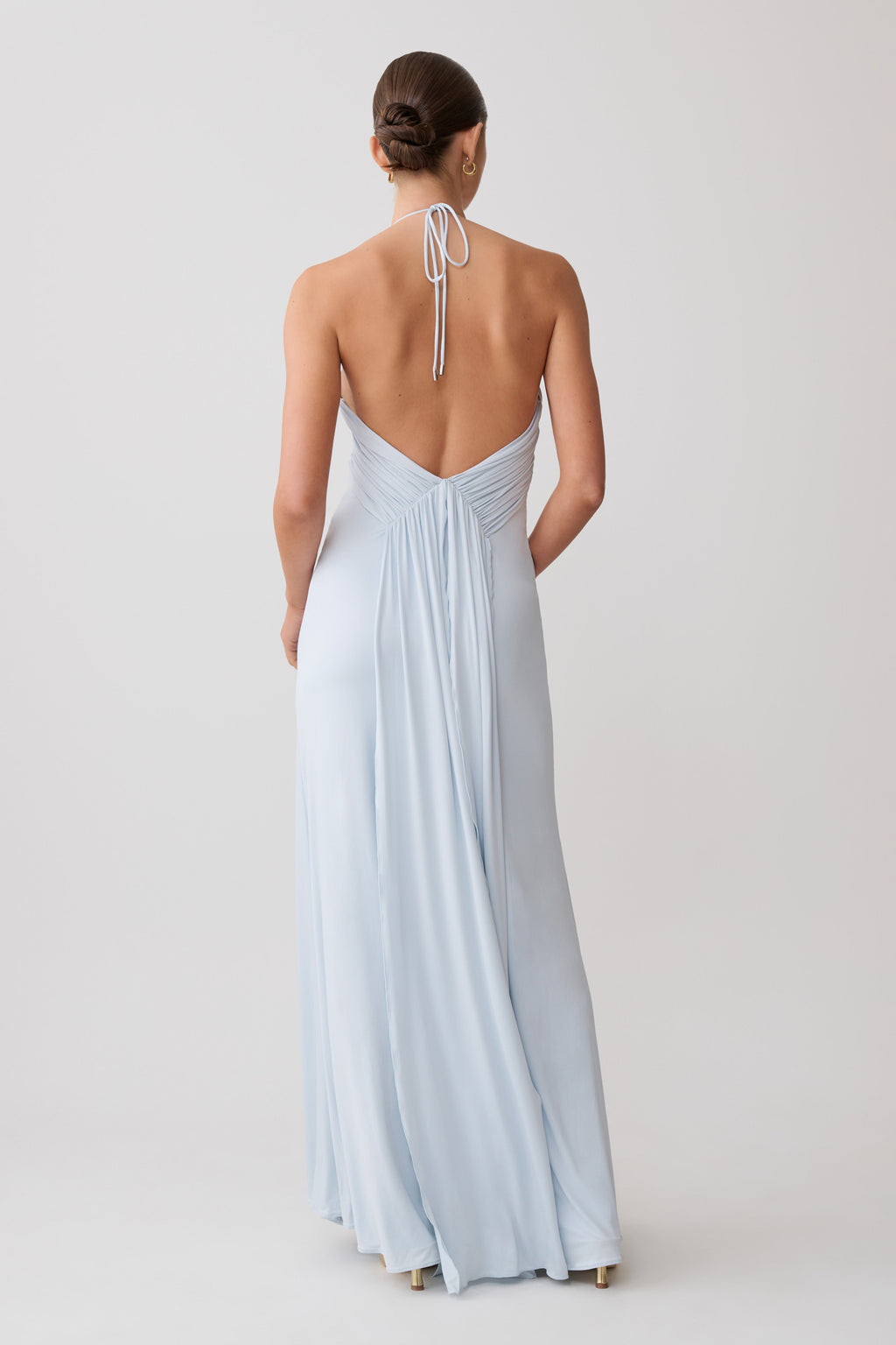 Maely Gathered Slinky Maxi Dress