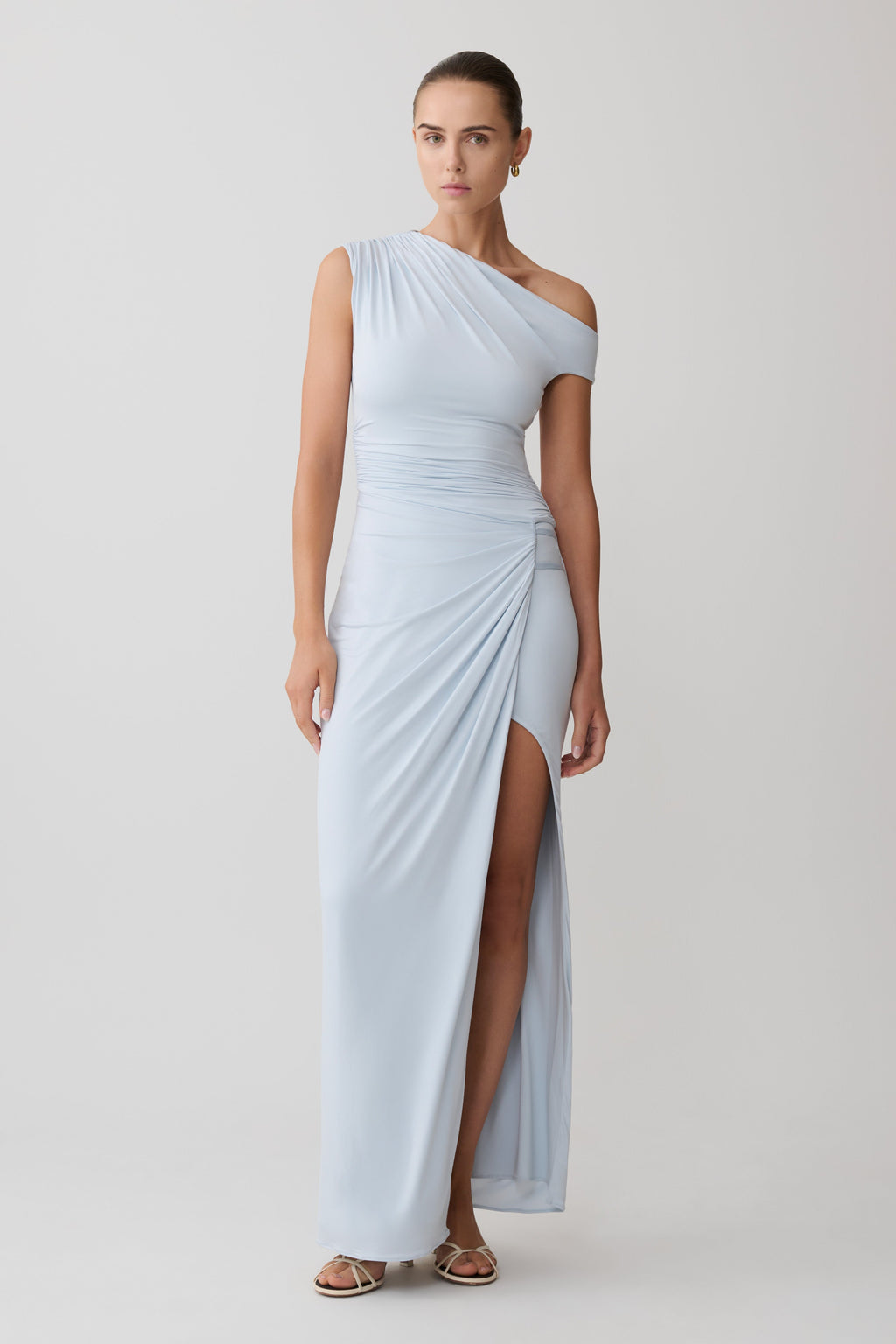 Alyn Off Shoulder Draped Maxi Dress