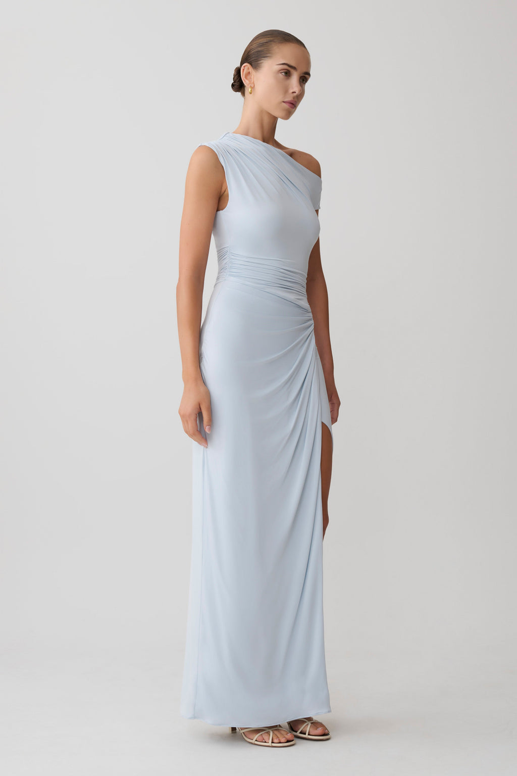 Alyn Off Shoulder Draped Maxi Dress