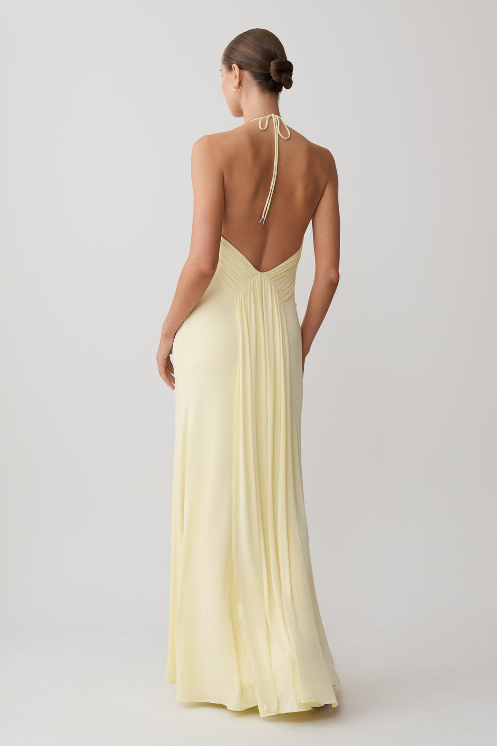 Maely Gathered Slinky Maxi Dress
