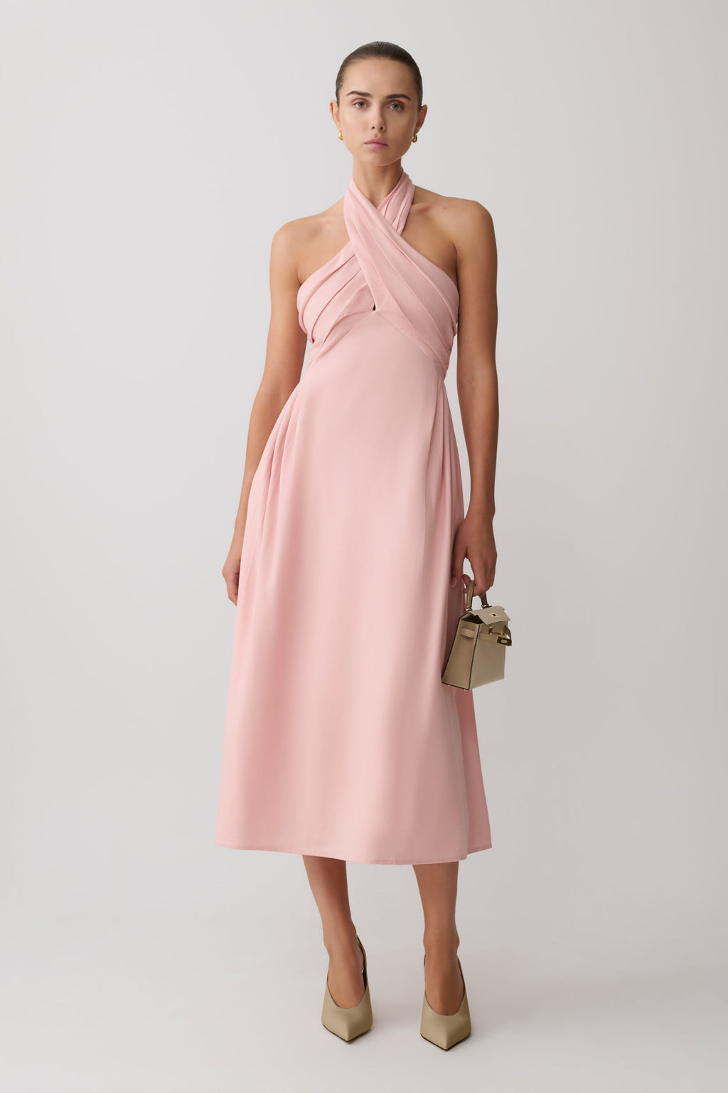 Rosie Linen Halter Midi Dress