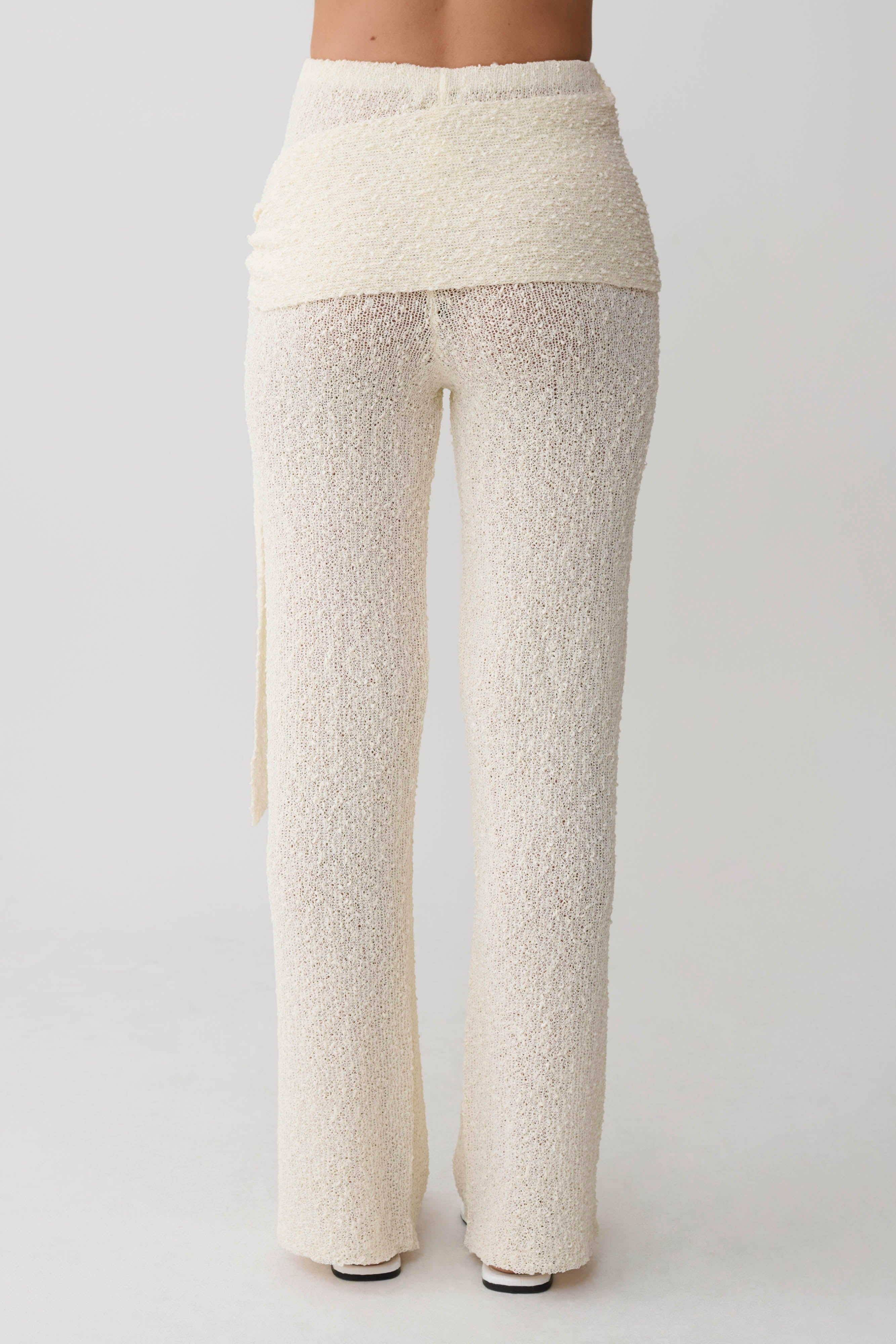 Mattais Boucle Knit Trousers - Ivory