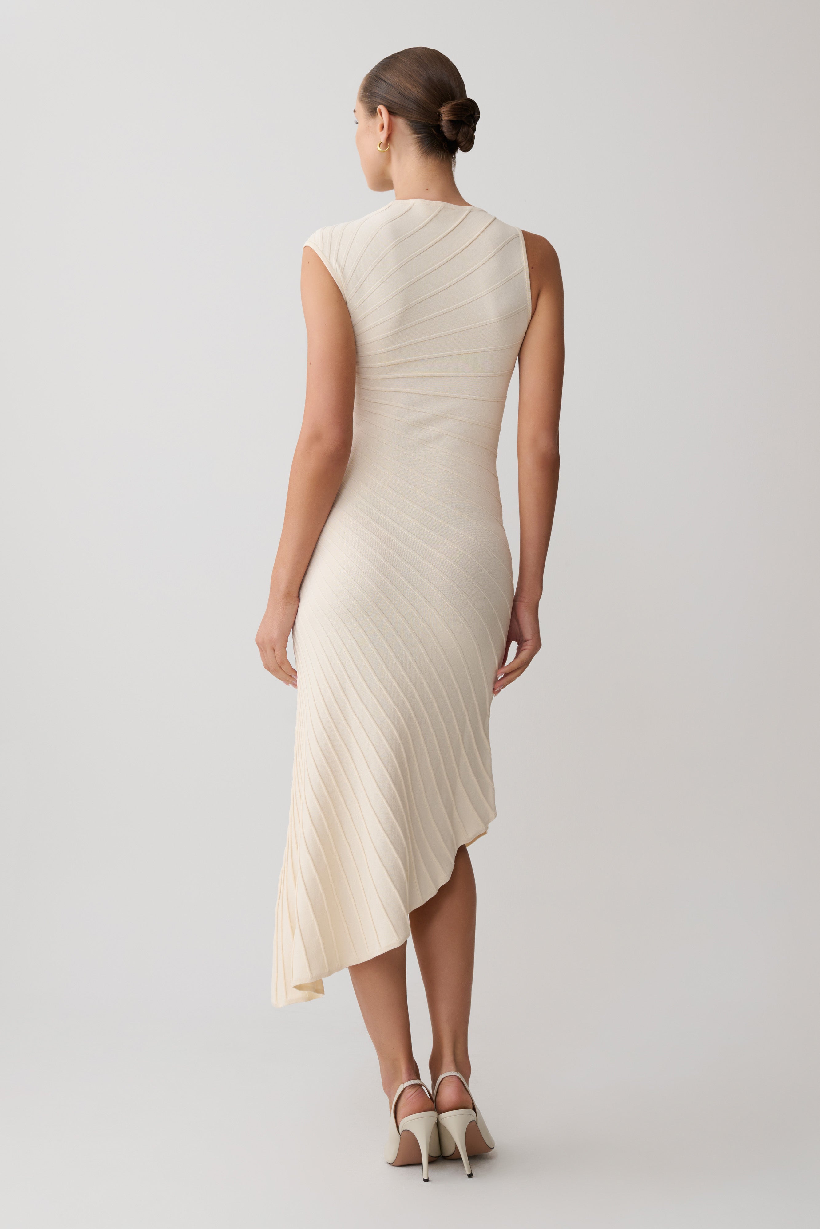 Milasandra Pleated Knit Dress
