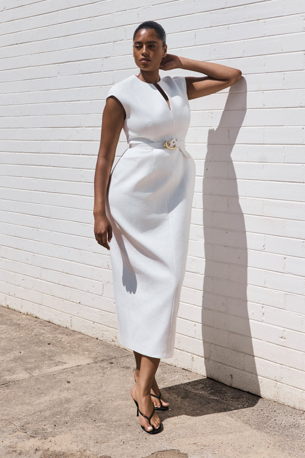 Livia V Neck Linen Maxi Dress