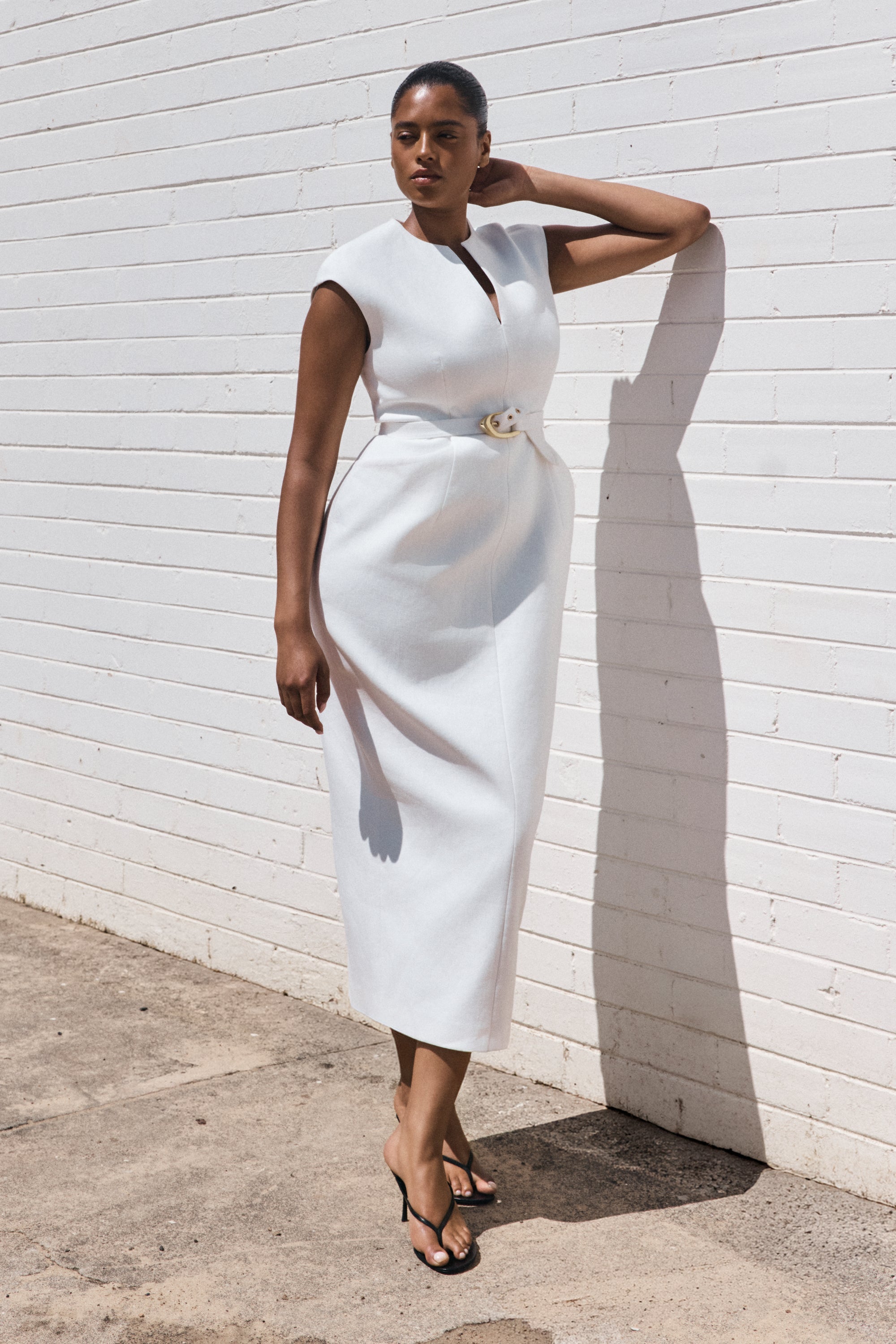 Livia V Neck Linen Maxi Dress